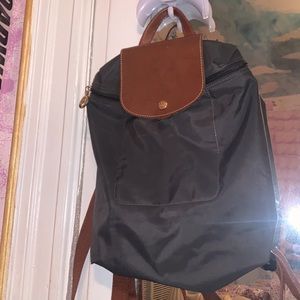 LONGCHAMP Nylon Backpack in Grey-Blue
